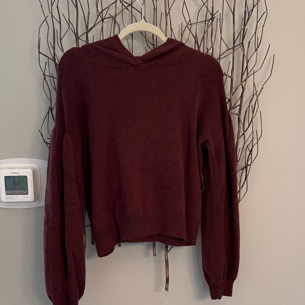 Treasure & Bond Deep Red Cowl Neck Sweater